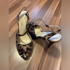 Lulu Townsend Leopard Heels 7.5